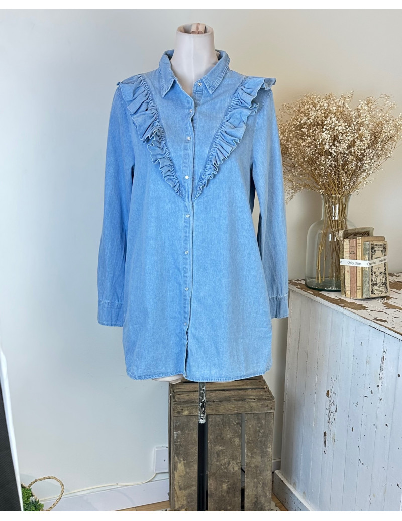 Vestido Denim Corto Azul