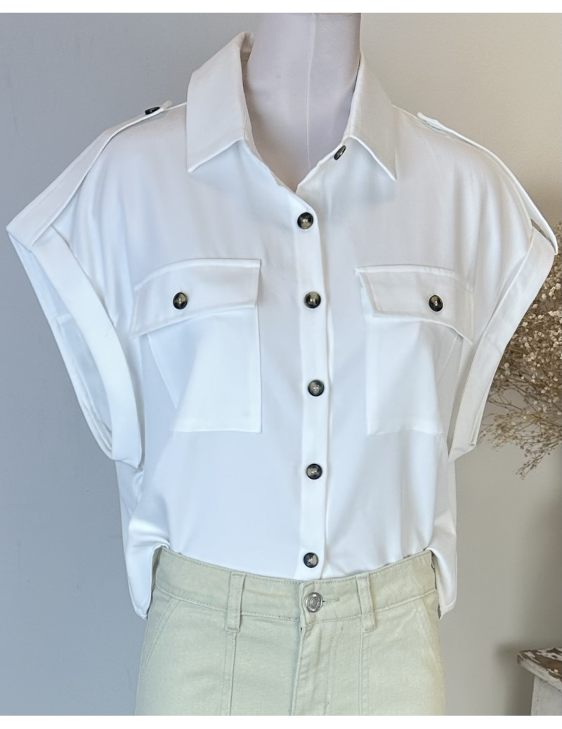 Camisa Crop Blanco