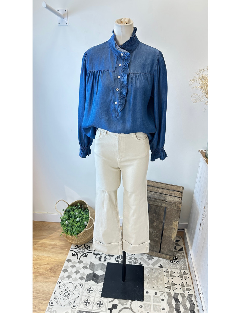Pantalón Velta Beige Vaquero