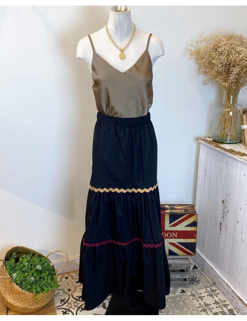 Top Basic Satín Topo
