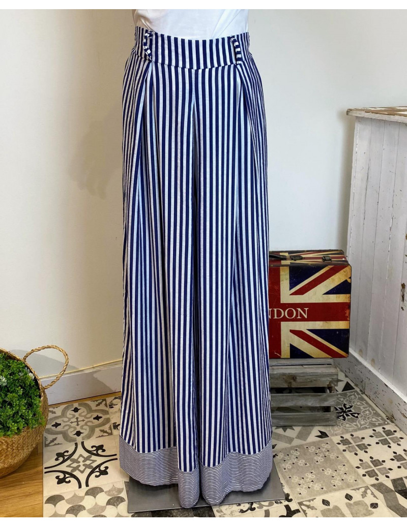 Pantalón Rayure Pinzas Navy