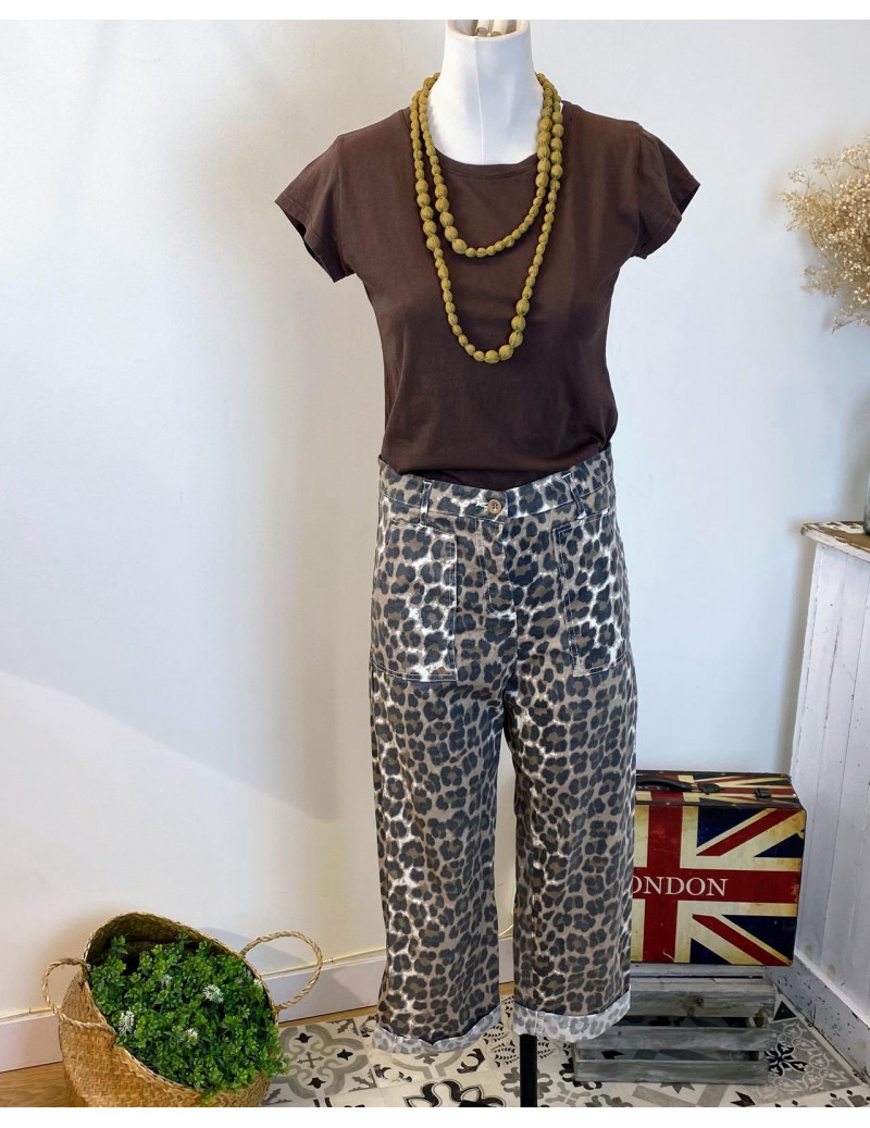 Pantalón Nina Print Beige