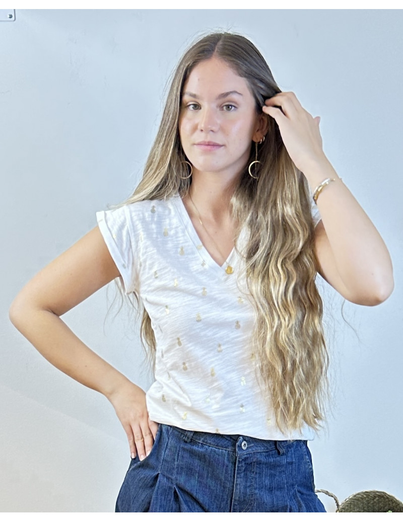 Camiseta Piñas Blanco