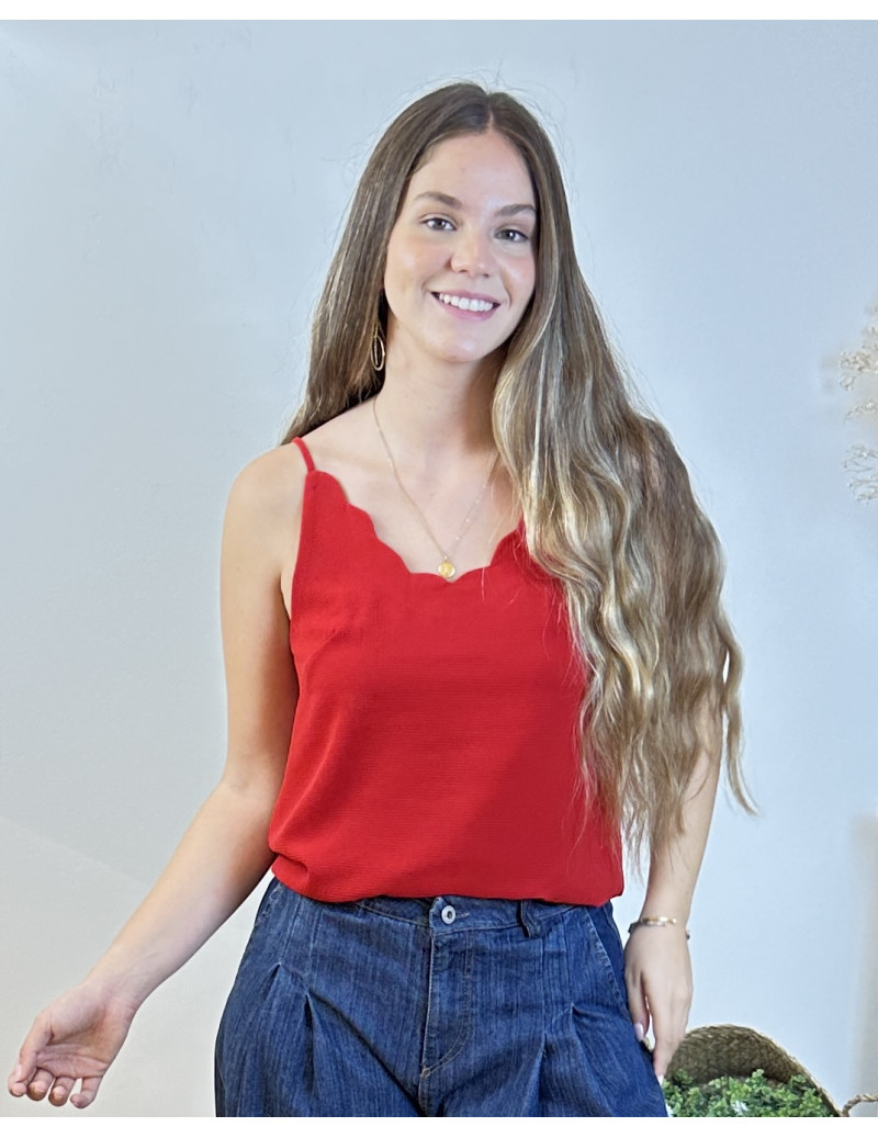 Top Blonda Rojo