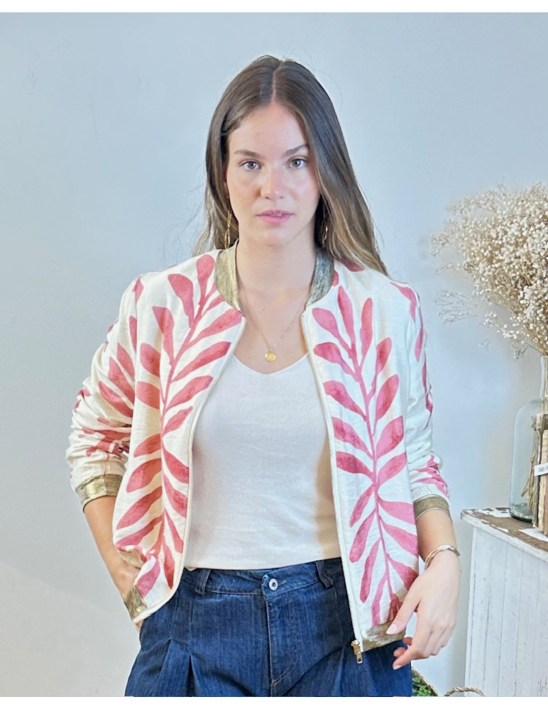 Chaqueta Bomber Coral Coral