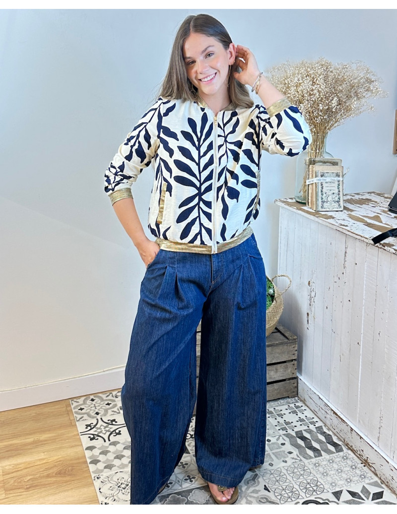 Chaqueta Bomber Coral Navy
